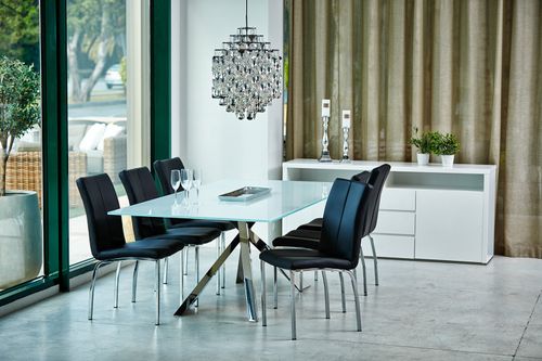 Krzesło Asama czarne tapicerowane na Arena.pl