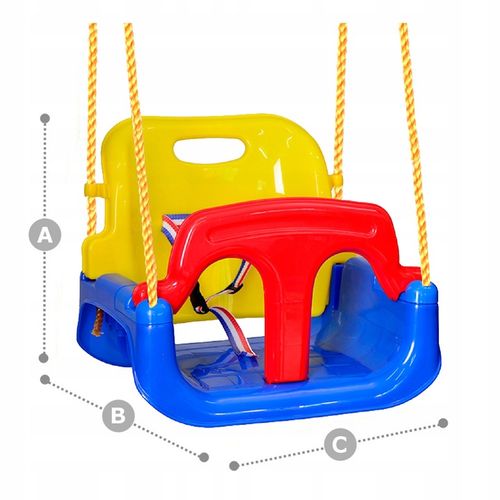 HUŚTAWKA DLA DZIECI OGRODOWA ZEWNĘTRZNA lub DOMOWA MODEL ZE STOLICZKIEM 4w1 na Arena.pl