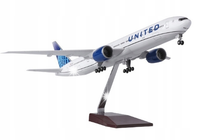 MODEL SAMOLOTU BOEING 777 UNITED AIRLINES KOLEKCJONERSKA REPLIKA 47CM 1:157