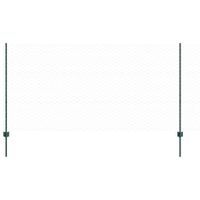 Ogrodzenie z słupkami Zielony 1.2 x 10 m Stal
