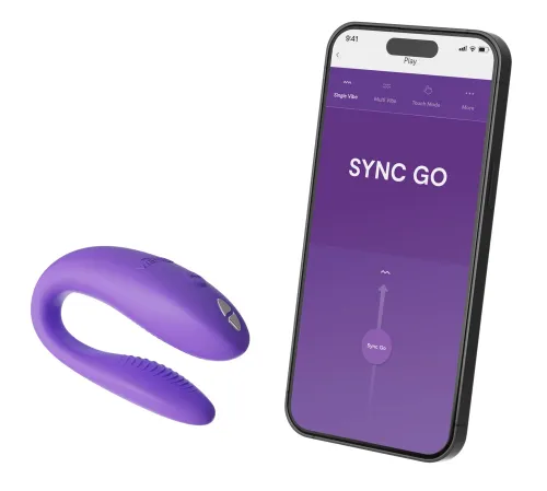 we-vibe sync go purple - intymny model dla par, zdalne sterowanie, silikon na Arena.pl