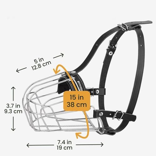Kaganiec metalowy druciany dla psa BRONZEDOG regulowany L średni-duży na Arena.pl