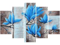 OBRAZ NIEBIESKI KWIAT MAGNOLII