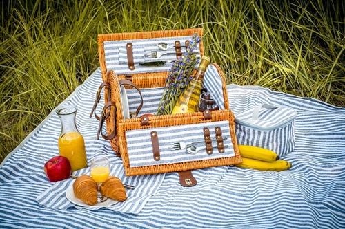 PLECIONY KOSZ PIKNIKOWY WIKLINOWY DLA 2 TERMOTORBA KOCYK IZOLACJA SZTUĆCE na Arena.pl