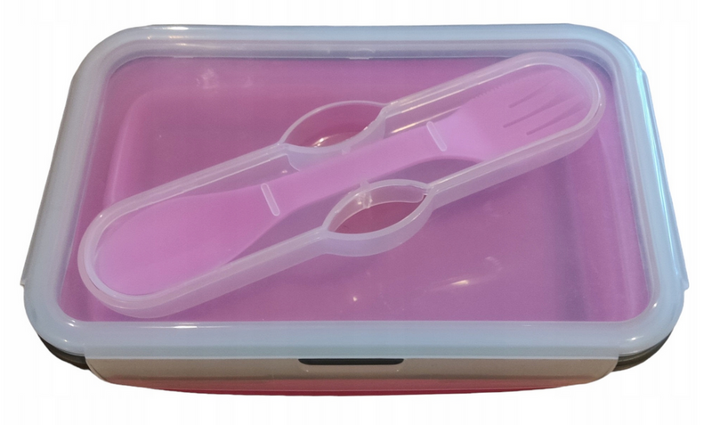 Pojemnik silikonowy na śniadanie śniadaniówka na żywność 1000ml LUNCH zdjęcie 6