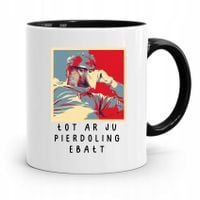 Kubek Czarny Nosacz Janusz Łot Ar Ju Pie*Doling Z Nadrukiem Ze Zdjęciem