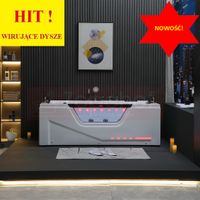 Wanna z hydromasażem BC-638B prostokątna 180cmx80cmx73cm + pilot