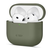 Etui Tech-Protect Silicone DO AirPods 4 Ładowanie Indukcyjne Oliwkowe
