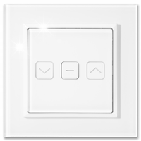 Łącznik żaluzjowy z ramką WiFi Tuya Ospel Sonata Touch Białe Szkło