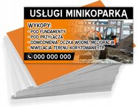 Wizytówki reklamowe firmowe 100 szt różne wzory USŁUGI MIKROKOPARKĄ