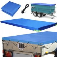 NIEBIESKA OSŁONA PRZYCZEPY Osłona ramy plandeka na przyczepę 210x115cm