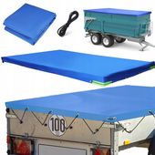 NIEBIESKA OSŁONA PRZYCZEPY Osłona ramy plandeka na przyczepę 210x115cm