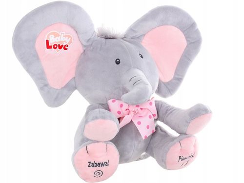 INTERAKTYWNY RÓŻOWY SŁONIK A KUKU RUSZA USZAMI ŚPIEWA I MÓWI PO POLSKU na Arena.pl