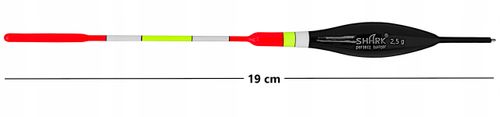 Spławik Przelotowy z BALSY SHARK 2,5 g / 19 cm na Arena.pl
