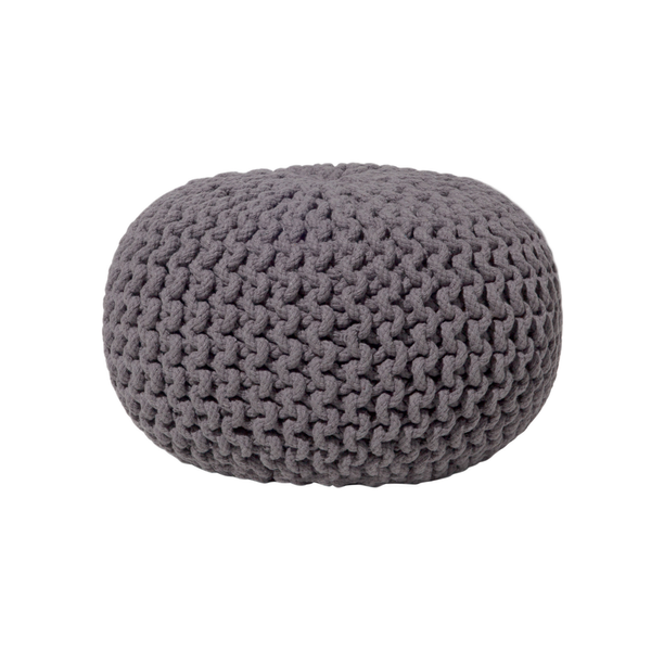 Puf 40 x 25 cm ciemnoszary CONRAD zdjęcie 1
