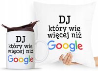 Zestaw Poduszka + Kubek Dla Dja Muzyka Prezent Z Nadrukiem Ze Zdjęciem