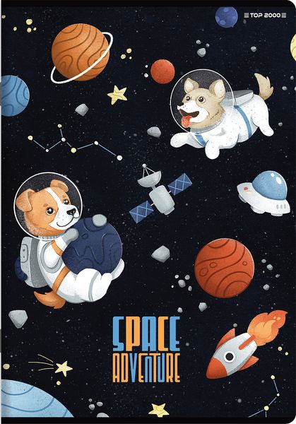 ZESZYT A5 16 LINIA PODWÓJNA SPACE TOP2000 zdjęcie 3