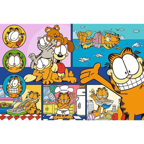 Puzzle - 100 - Leniwy Garfield Trefl 16521 zdjęcie 2