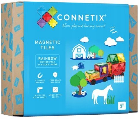 CONNETIX KLOCKI MAGNETYCZNE RAINBOW MOTION PACK 24 SZT na Arena.pl