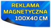 REKLAMA MAGNETYCZNA magnes na samochód auto 100x40 Magnesy reklamowe