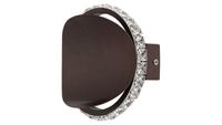 Ścienna LAMPA glamour CAPRIANA 5049 Rabalux metalowa OPRAWA kinkiet LED 6W 4000K z kryształkami crystals brązowy