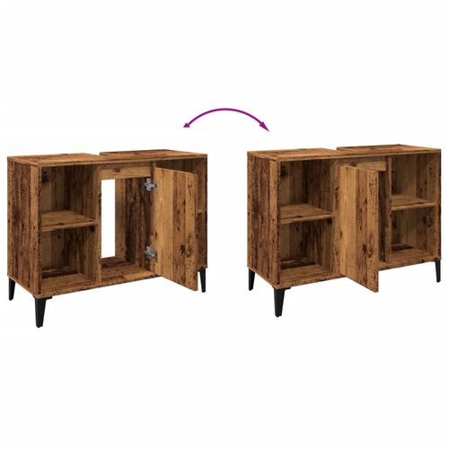 Szafka pod umywalkę, stare drewno, 80x33x60 cm na Arena.pl