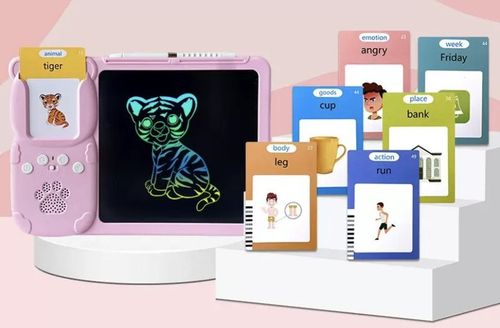 CZYTNIK KART TABLET DO NAUKI ANGIELSKIEGO SŁÓWEK 2W1 112 KART 224 SŁÓWKA na Arena.pl