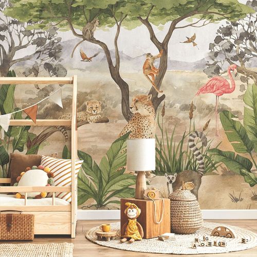 Tapeta Safari W11 250 cm Płótno na Arena.pl