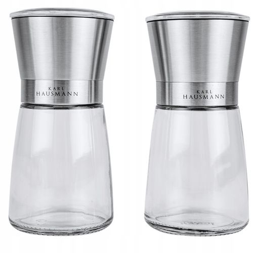 MŁYNEK RĘCZNY do SOLI i PIEPRZU ZESTAW 2szt. SZKLANE MŁYNKI KARL HAUSMANN na Arena.pl