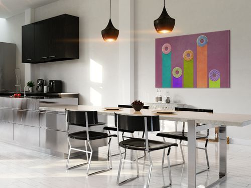 51101 Obraz na płótnie DONUTS KOLOROWY DO KUCHNI na Arena.pl