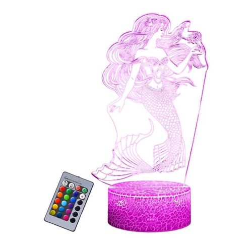 Lampka Nocna Syrenka 3D Zdalnego Sterowania na Arena.pl