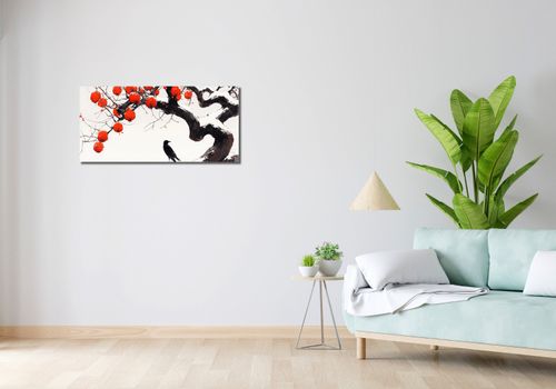 Obraz 90x40cm Kruk przy Drzewie na Arena.pl