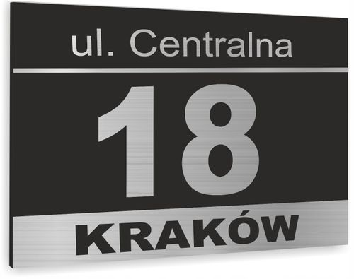 DUŻA Tabliczka ADRESOWA ALUMINIOWA 30x20 numer dom na Arena.pl