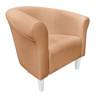 Fotel Milo D14 olcha nogi 15 białe