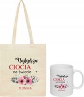 ZESTAW EKO TORBA + KUBEK NAJLEPSZA CIOCIA prezent