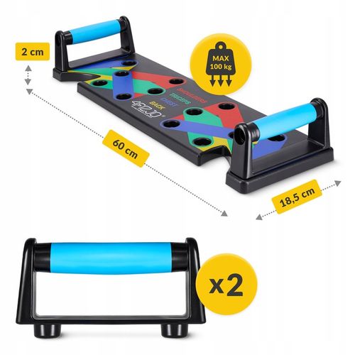 DESKA UCHWYTY DO POMPEK ĆWICZEŃ PLATFORMA PUSH UP BOARD WIELOFUNKCYJNA SIŁA na Arena.pl