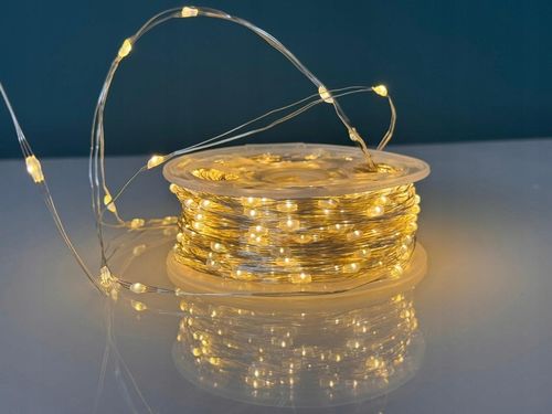 Lampki Choinkowe 1000 LED Mikro Drucik 100m Ciepły Biały IP65 Pilot na Arena.pl