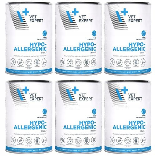 ZESTAW VET EXPERT HYPOALLERGENIC - mokra karma weterynaryjna dla psa 6x400g na Arena.pl