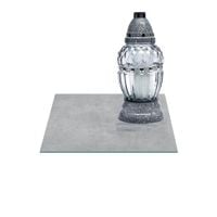 SZKLANA PODSTAWKA POD ZNICZE Z DEDYKACJĄ 25x25cm Beton 130e