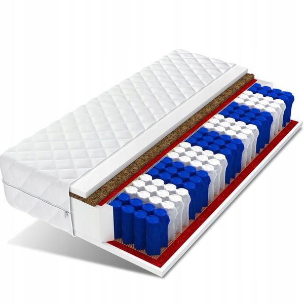 Materac 80x200 pocket 9stref kokos VIDA Premium zdjęcie 1