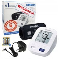 OMRON M3 COMFORT Z ZASILACZEM AUTOMATYCZNY WYKRYWA ARYTMIE MANKIET