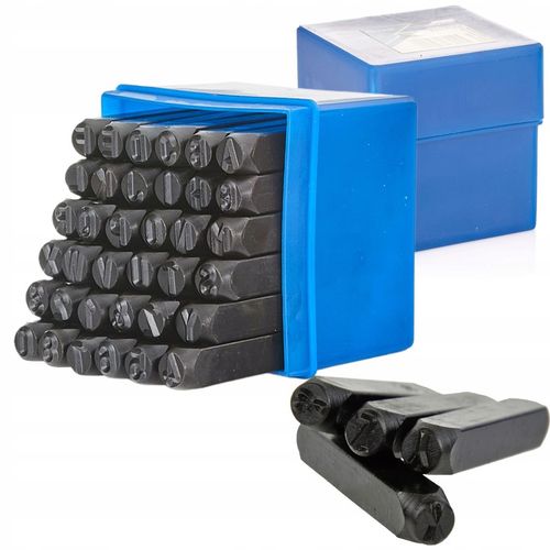 GEKO NUMERATORY WYBIJAKI ZNACZNIKI LITERY CYFRY STEMPLE 8MM 36 ELEMENTÓW na Arena.pl