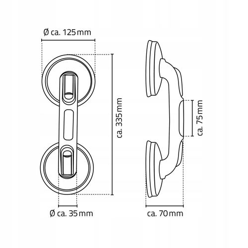 RIDDER Rob S uchwyt łazienkowy na przyssawkach na Arena.pl