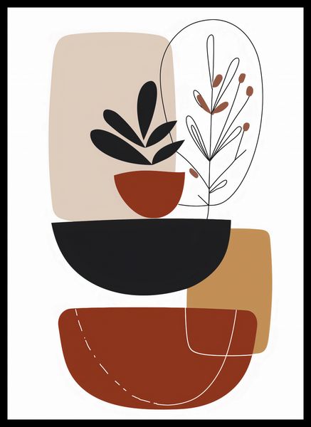 Plakat 39,5x55cm Botaniczna Abstrakcja zdjęcie 2