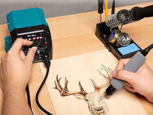 WYPALARKA DO DREWNA SKÓRY PIROGRAF WEP 939-III dwie kolby do szybkiej na Arena.pl