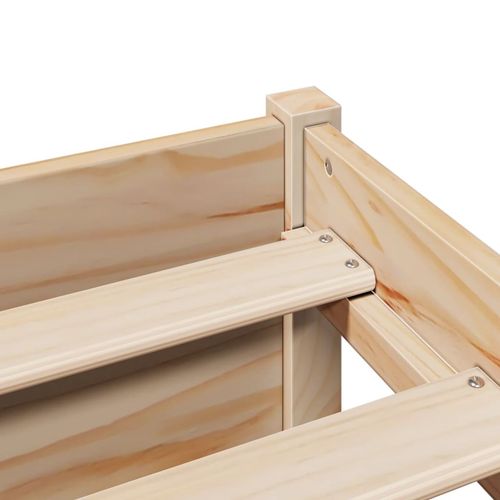 Łóżko z regałem, bez materaca, 90x200 cm, sosnowe na Arena.pl