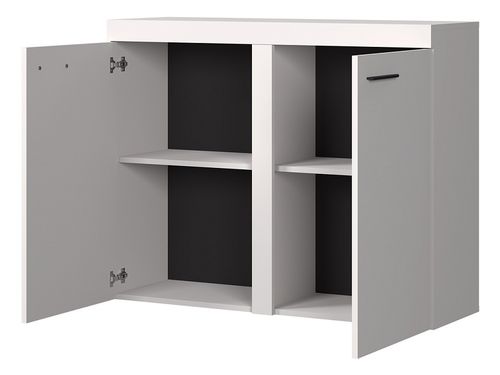 Meblościanka z oświetleniem LED + komoda Dąb Sonoma na Arena.pl