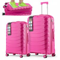 WALIZKA KABINOWA I ŚREDNIA PODRÓŻNA ZESTAW WALIZEK NIEZNISZCZALNYCH