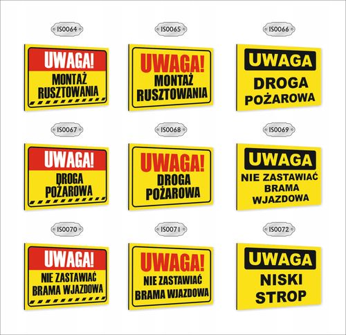 Tabliczka znak informacyjny dibond nadruk UV 30x20 UWAGA STOPIEŃ na Arena.pl