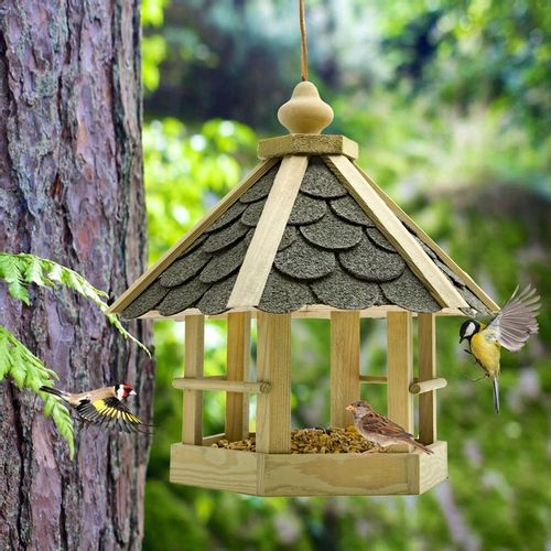 DUŻY KARMNIK DLA DZIKICH PTAKÓW SOLIDNY DOMEK BUDKA NA KARMA ZIARNO XXL na Arena.pl